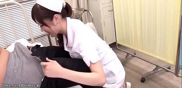  Japanese pretty Nurse takes care of her patient
